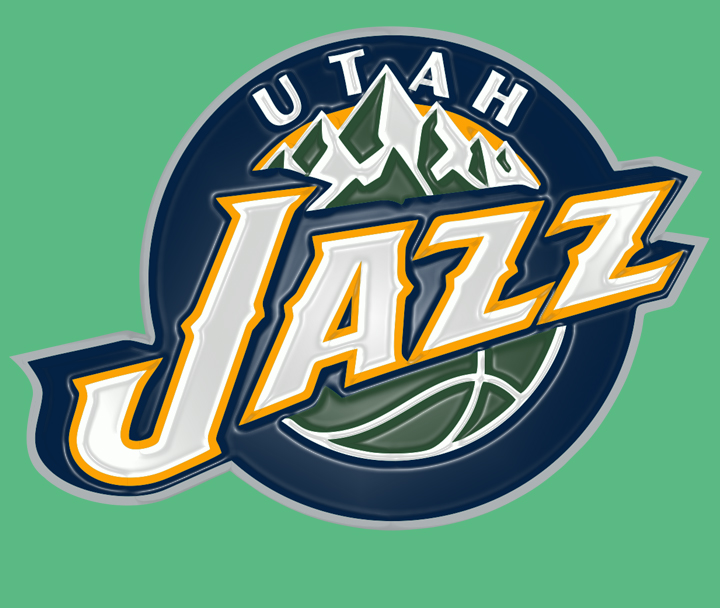 Utah Jazz Plastic Effect Logo vinyl decal